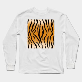 Tiger King Animal Print Art Deco Pattern Design Long Sleeve T-Shirt